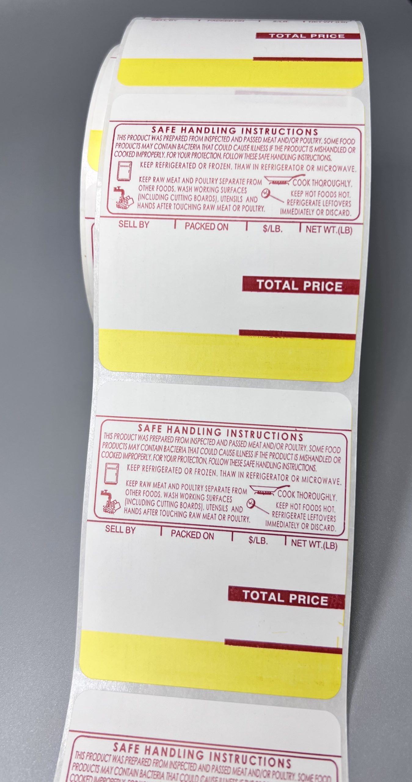 Ishida 64mm x 73mm safe handling label artwork